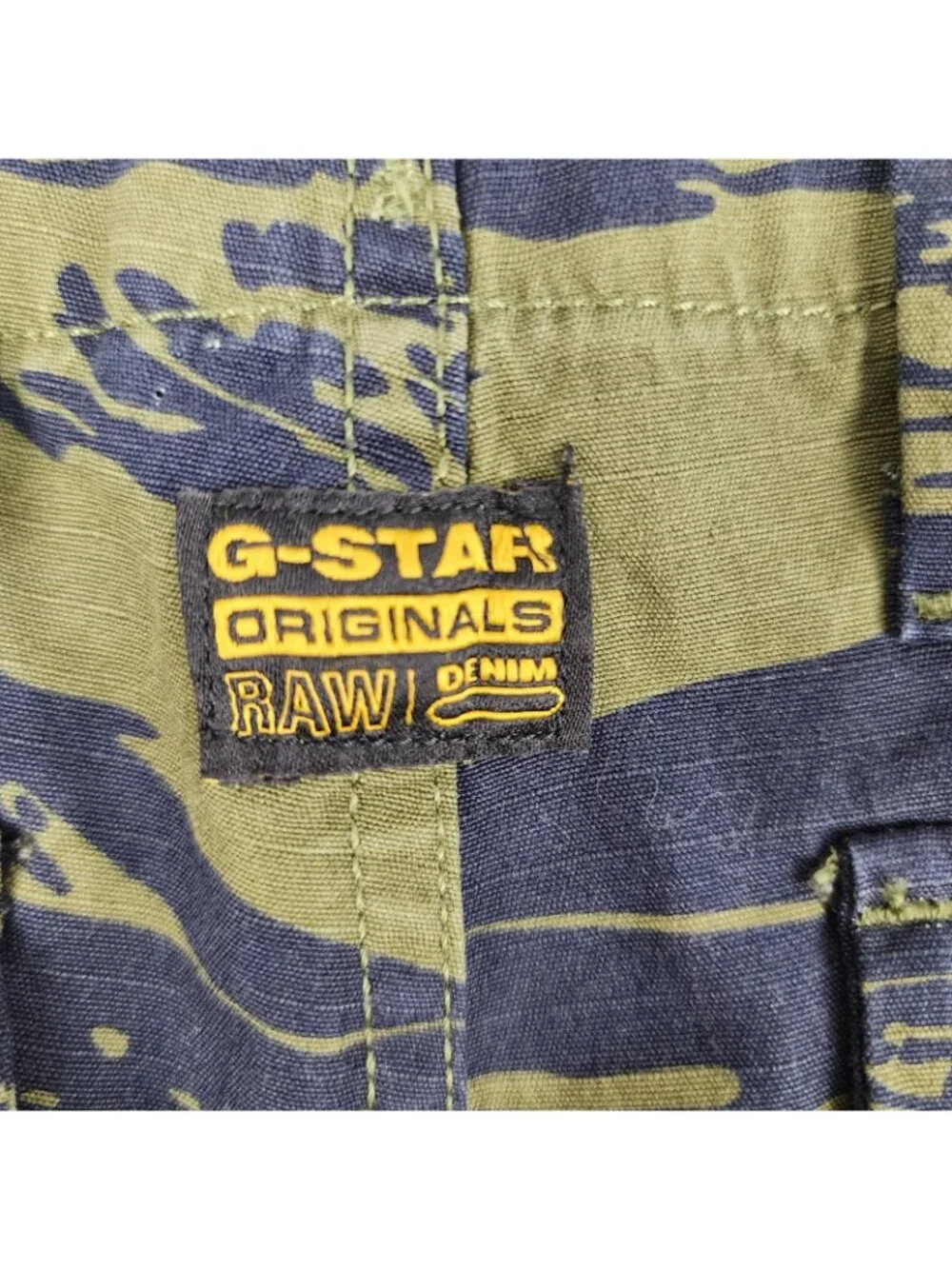 G Star RAW Pants Mens 30x32 Tiger Camo 3D Tapered Cargo 2.0 Vintage Ripstop NWT